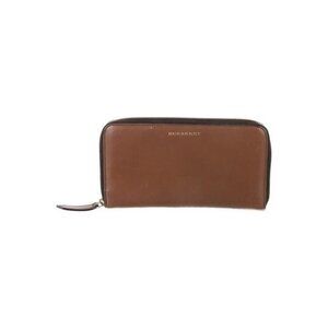 Burberry Brown Leather Zip-Around Wallet For Women